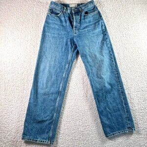 Everlane Rigid Way High Jean Organic Cotton Straight Size 26 Blue Comfy Casual